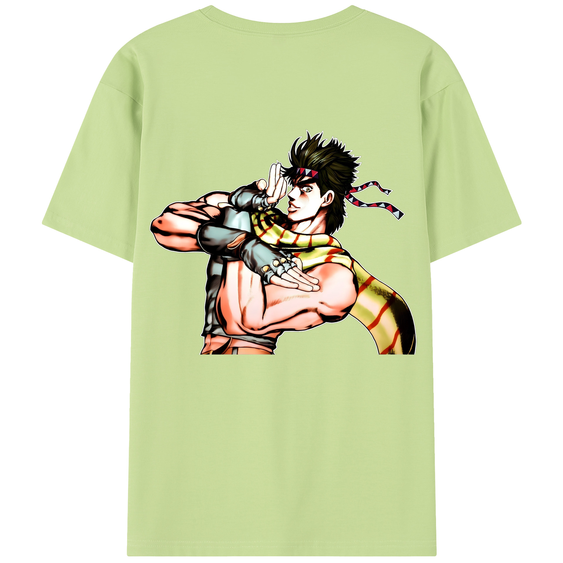 （画像用） ジョジョの奇妙な冒険 ジョセフ?ジョースター JoJo's Bizarre Adventure Joseph Joestar 綿100％半袖Tシャツ（背面プリント）
